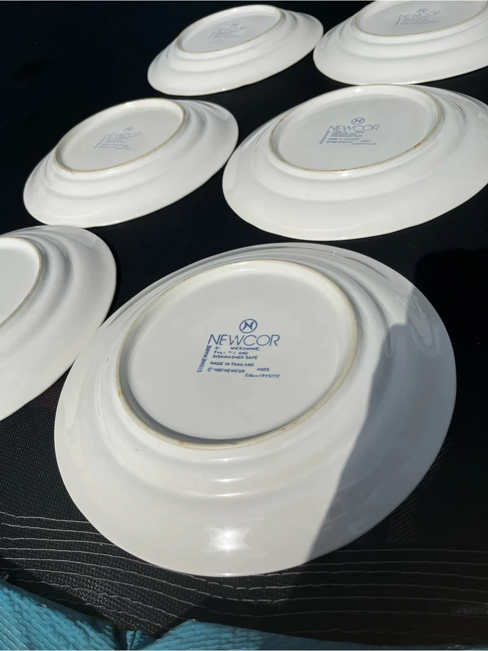 Set of 6 Newcor Geese Dinner Plates